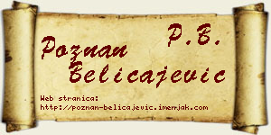 Poznan Beličajević vizit kartica